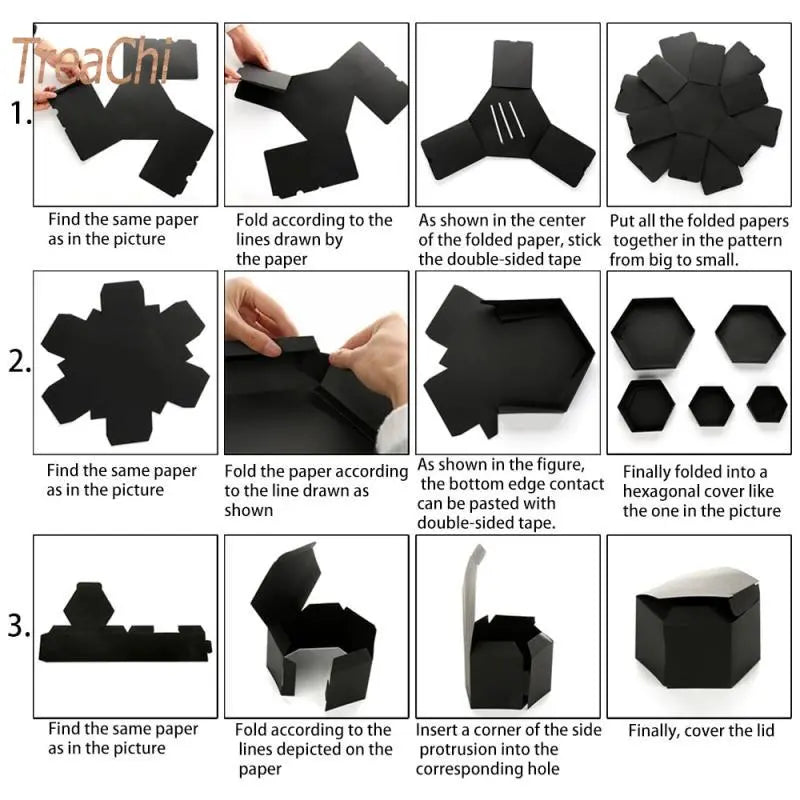 Surprise Confession Handmade Diy Album Creative Gift Box Explosion Box Hexagon Multi-Layer